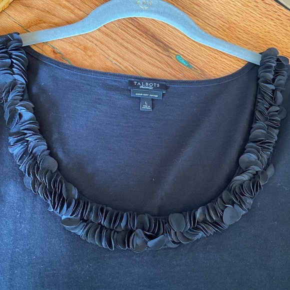 Talbots Black 3/4 Sleeve Blouse - Picture 4 of 6